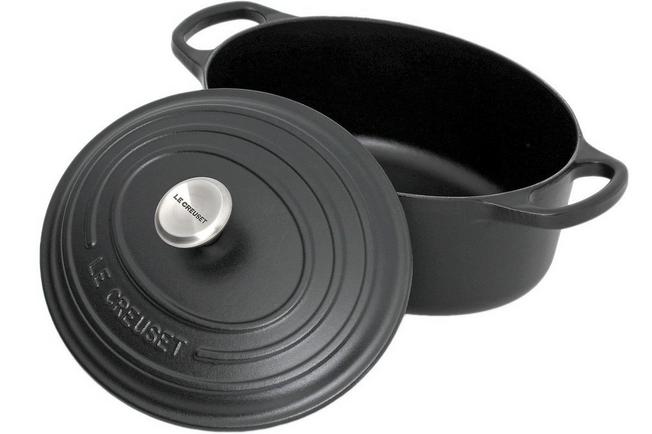 Cocotte ovale fonte noire 37 cm 