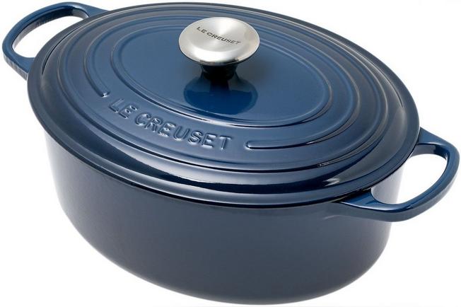 Image for Le Creuset cast iron casserole dish oval 29 cm, 4,7L ink blue