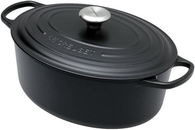 Cast Iron Casserole Dish with Lid Black