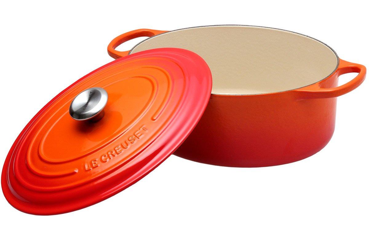 Cocotte Ovale Nomar Staub France – Fonte émaillée Orange – 31 Cm 6,3 L – Induction