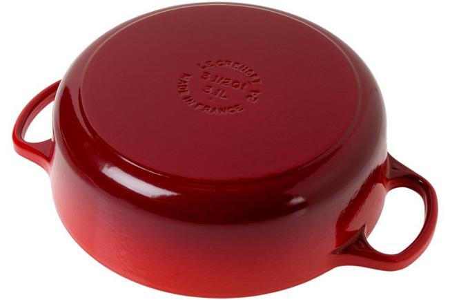 Le Creuset Signature low casserole cm, 3.1L cherry red | Advantageously shopping Knivesandtools.com
