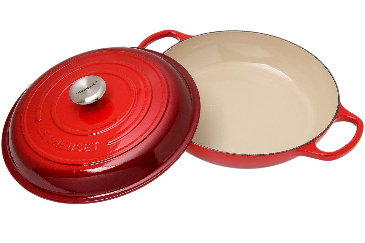 Creuset Campagnards frying pan 30 cm, 3,5L red | Advantageously shopping at Knivesandtools.com