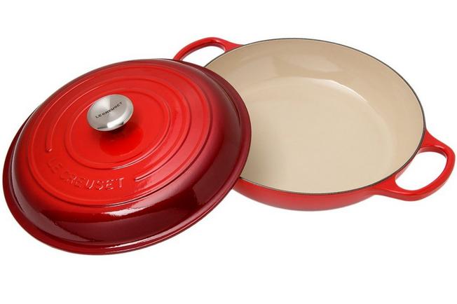 Probleem Barry bekennen Le Creuset Campagnards frying pan 30 cm, 3,5L red | Advantageously shopping  at Knivesandtools.com