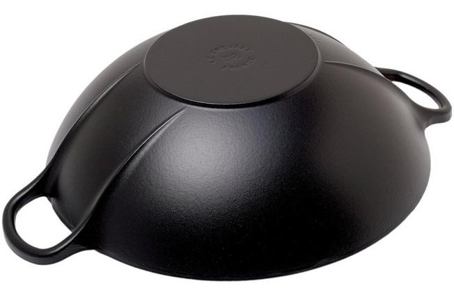 Le Creuset La Fonte enamel wok pan 36 cm, black