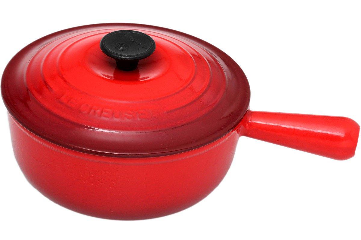 Le fondue pan / including lid 20 cm, red | Advantageously shopping at Knivesandtools.com