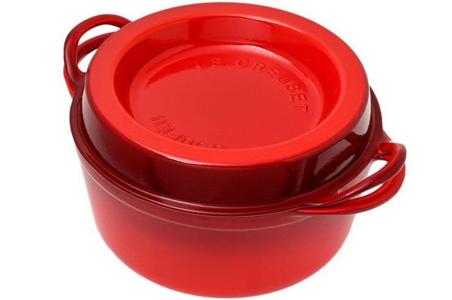 Le Creuset Doufeu cast-iron frying pan round, 24 cm 4,1L red