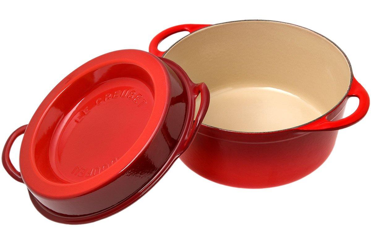 Le Creuset Doufeu castiron frying pan round, 24 cm 4,1L red Advantageously shopping at