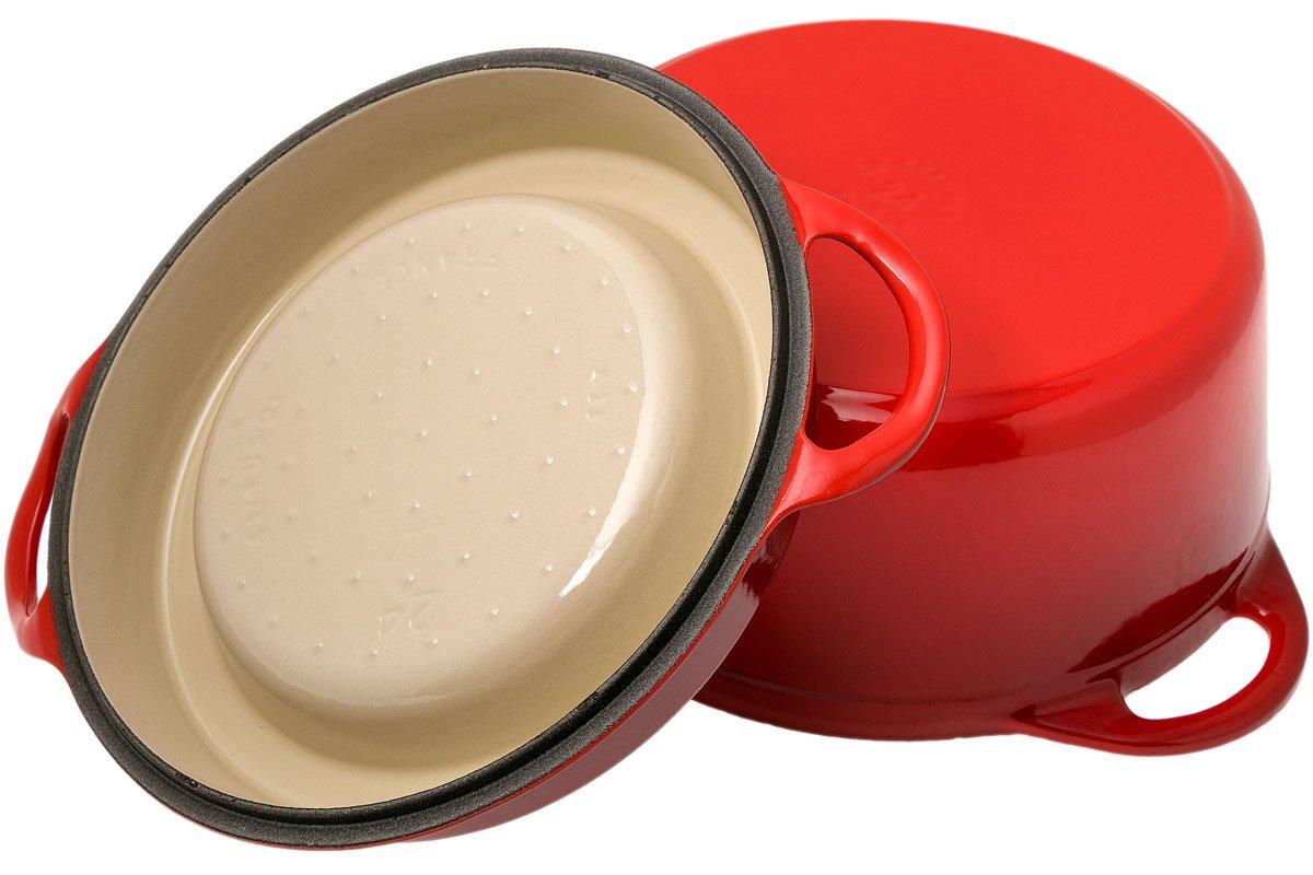 Le Creuset Doufeu castiron frying pan round, 24 cm 4,1L red Advantageously shopping at