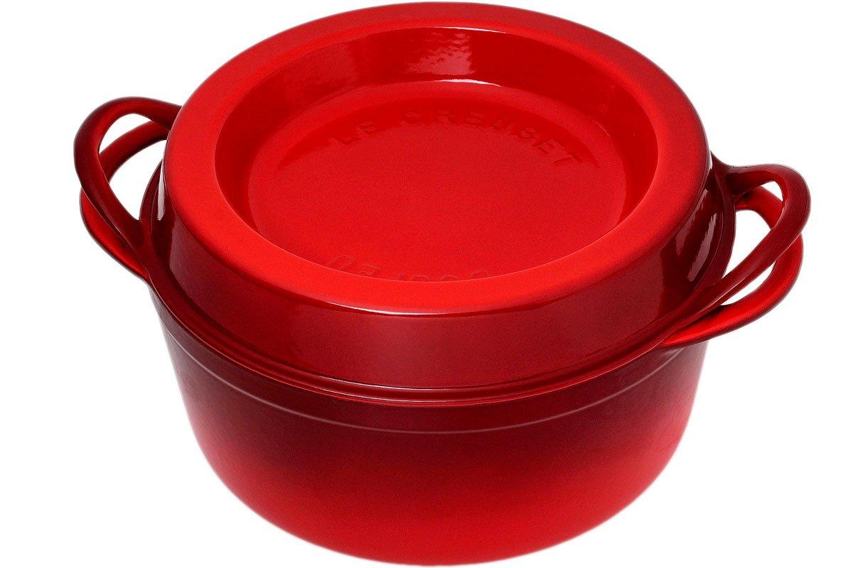 50s Cast Iron Cocotte DOUFEU Cousances France 12 Inches, French Cooking Pot Le Creuset Vintage