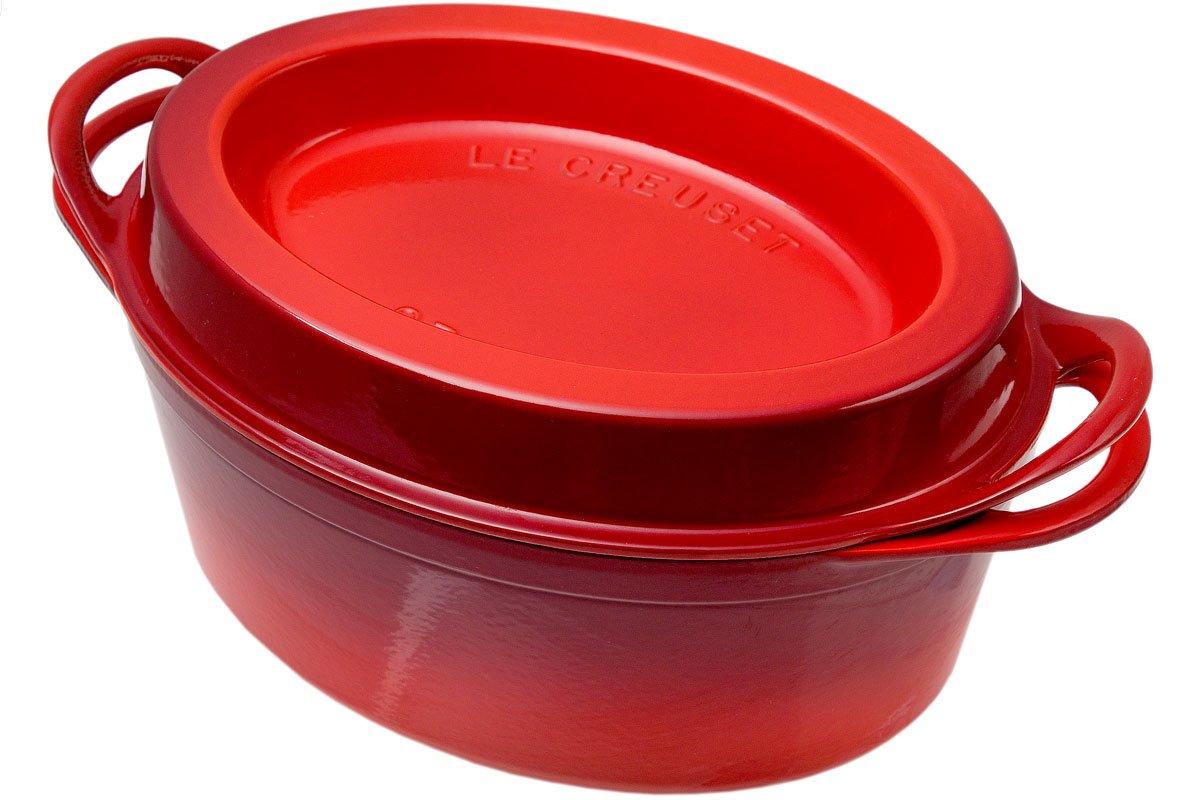Le Creuset Doufeu cast-iron casserole oval, cm, red Advantageously shopping at Knivesandtools.com