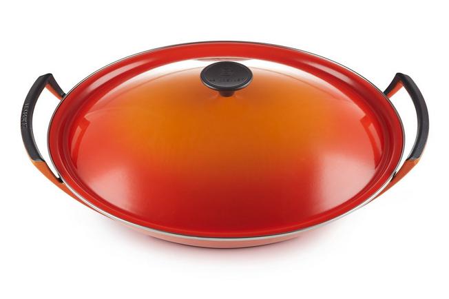 Imagen para Le Creuset La Fonte wok esmaltado 36 cm, naranja