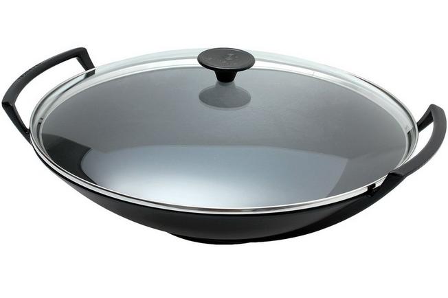 Le Creuset Wok & Glass Lid 36cm Satin Black(NEW)