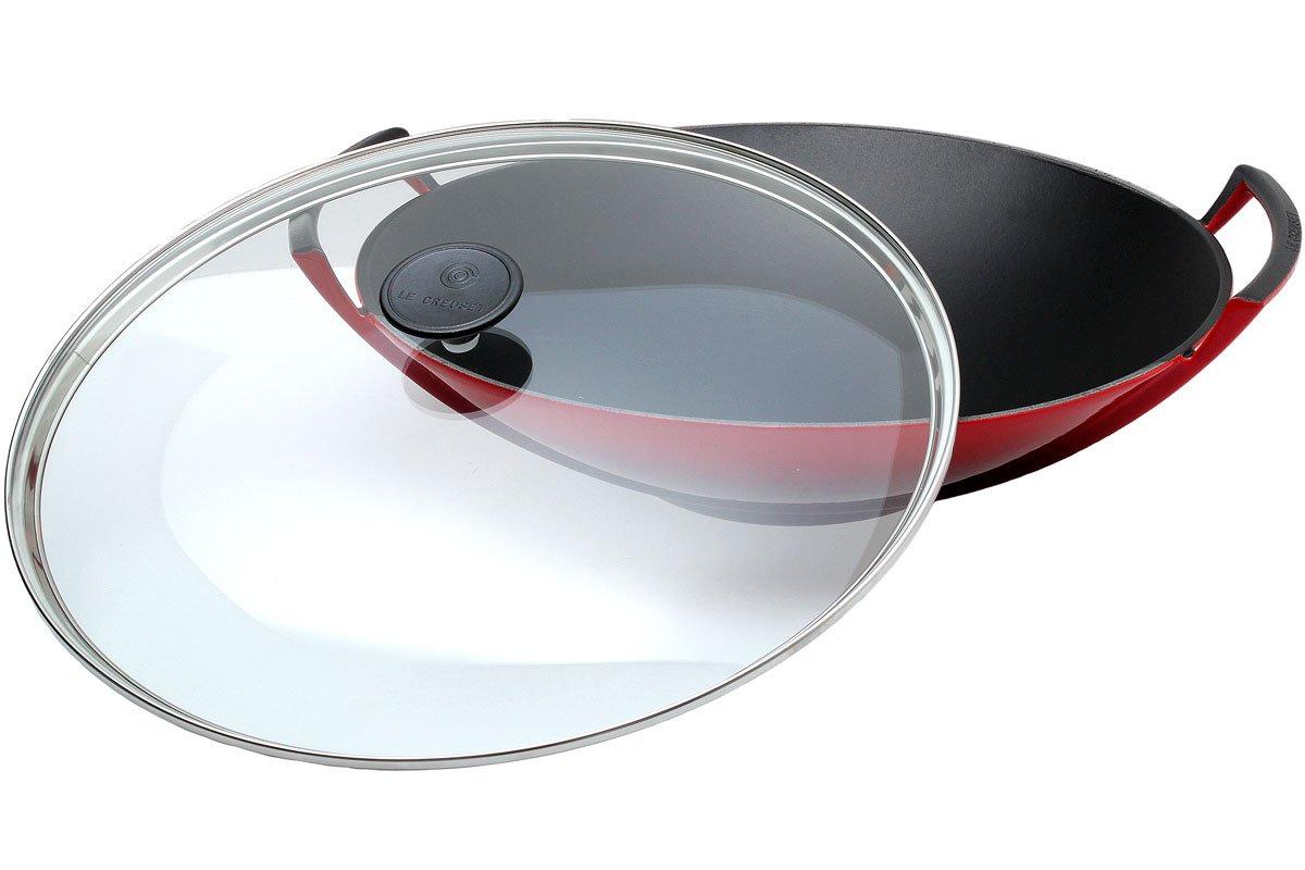 Le Creuset wok with lid 36 cm, 4.5 L red | Advantageously shopping 