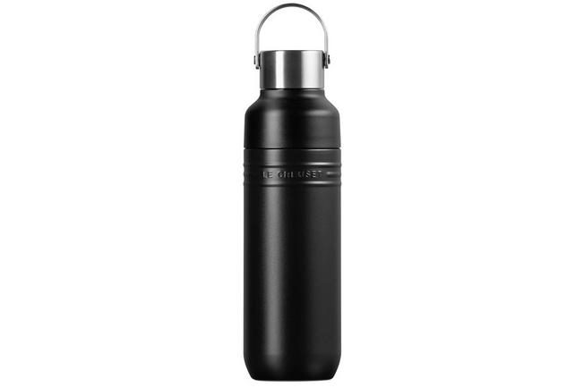 Afbeelding voor Le Creuset On The Go 41066280000001 dubbelwandige drinkfles, mat zwart, 0,5 L