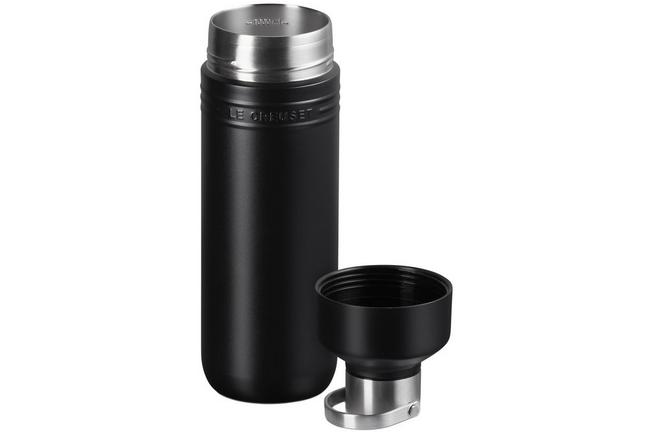 Afbeelding voor Le Creuset On The Go 41066330000001 dubbelwandige drinkfles, mat zwart, 1,0 L