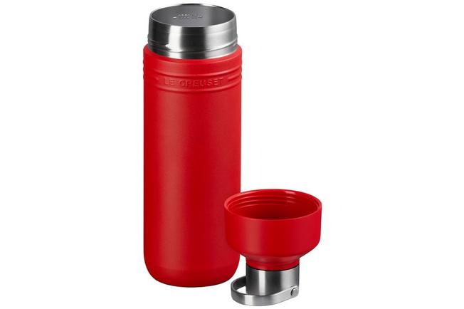 Afbeelding voor Le Creuset On The Go 41066330600001 dubbelwandige drinkfles, kersenrood, 1,0 L