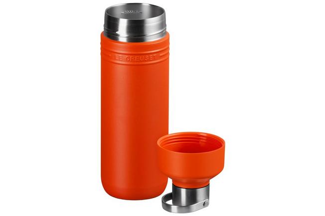 Afbeelding voor Le Creuset On The Go 41066330900001 dubbelwandige drinkfles, oranjerood, 1,0 L