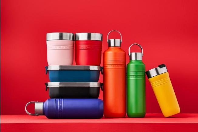 Afbeelding voor Le Creuset On The Go 41066334080001 dubbelwandige drinkfles, Bamboo, 1,0 L