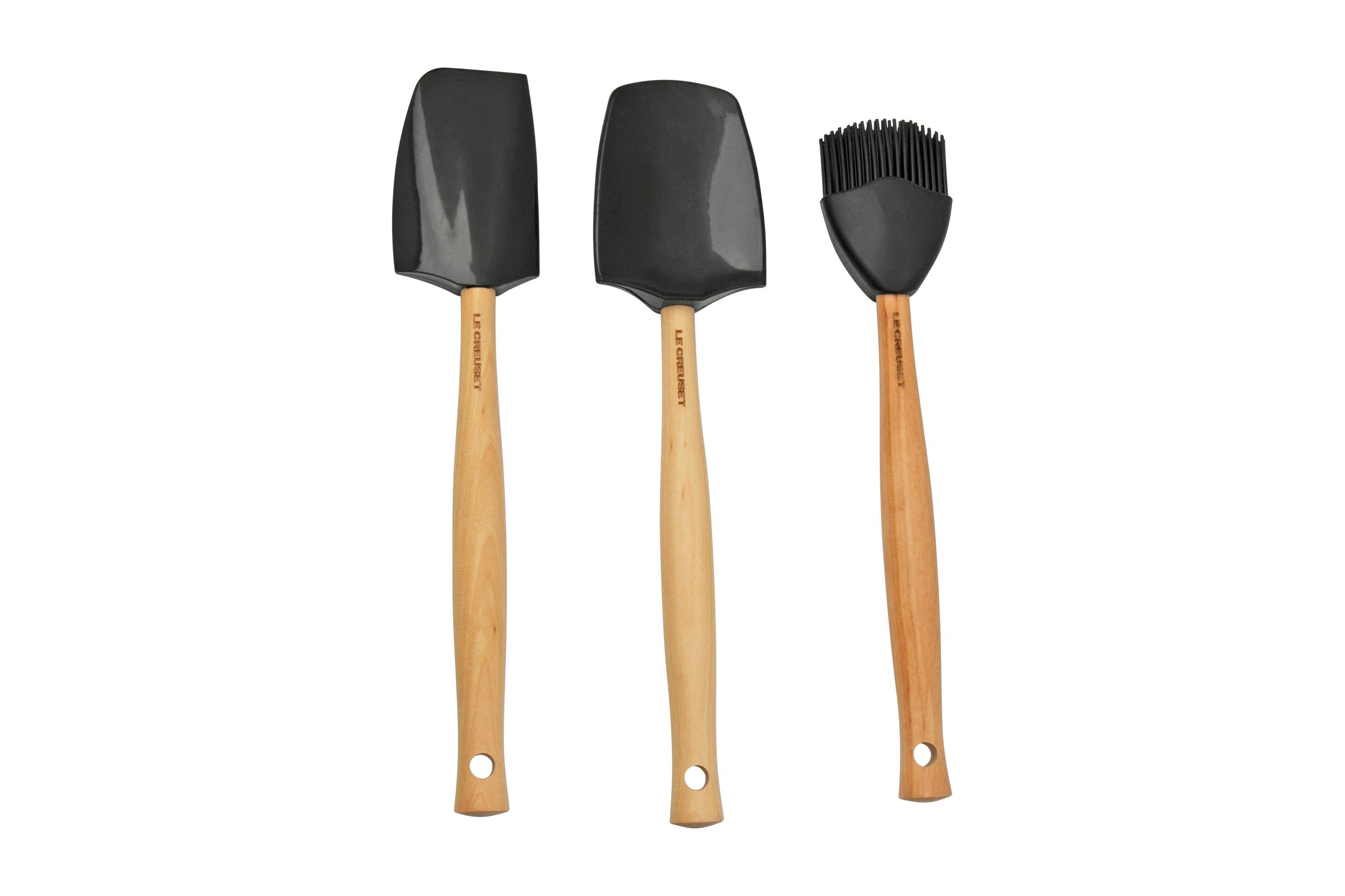 Et hundrede år Peer kost Le Creuset Premium silicone spatula 3-piece set, black | Advantageously  shopping at Knivesandtools.ie
