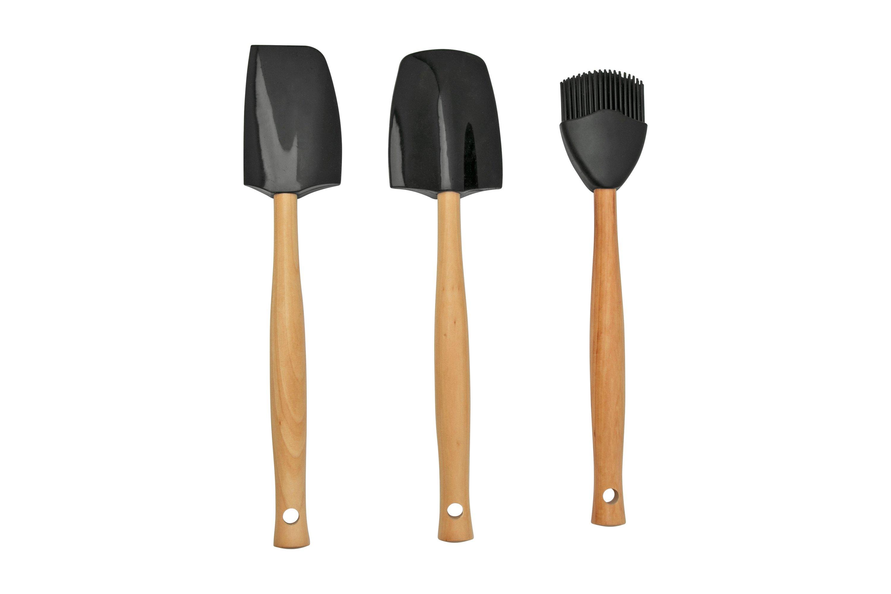 Le Creuset Premium silicone spatula 3-piece set, black