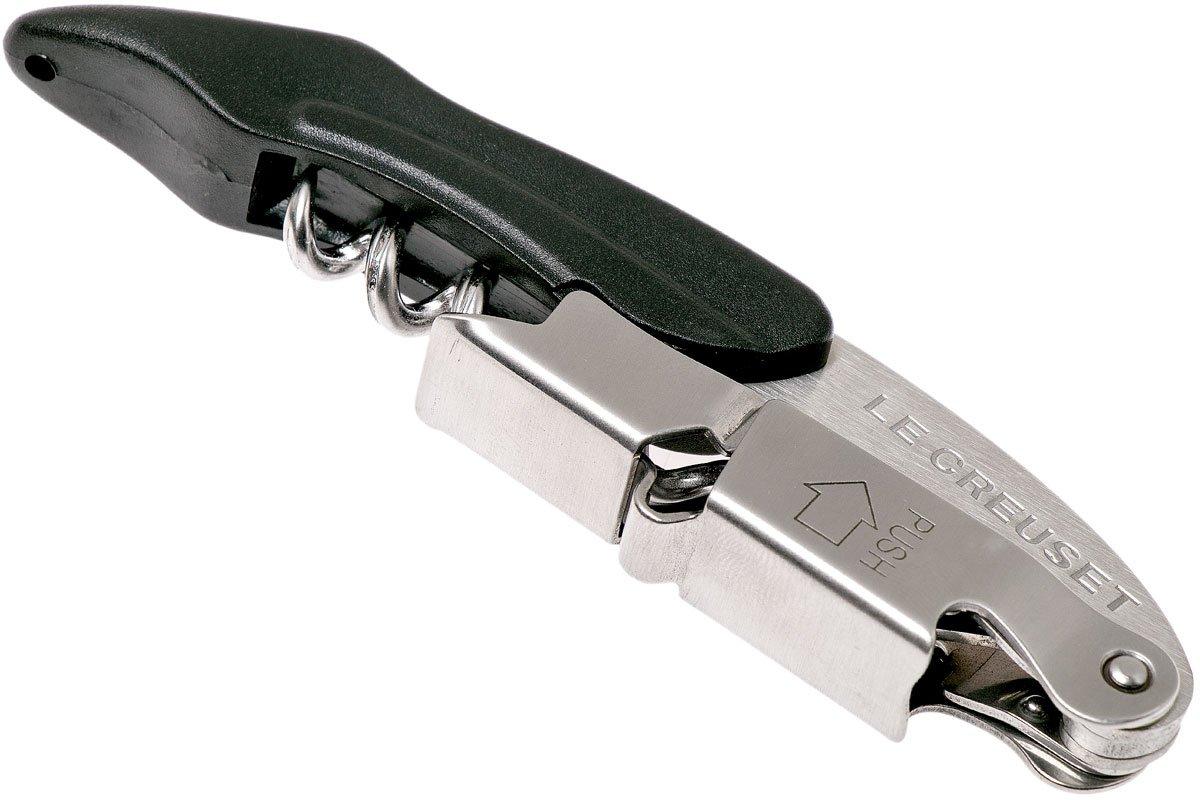 Le Creuset WT110 Waiters Friend corkscrew and bottle opener, black