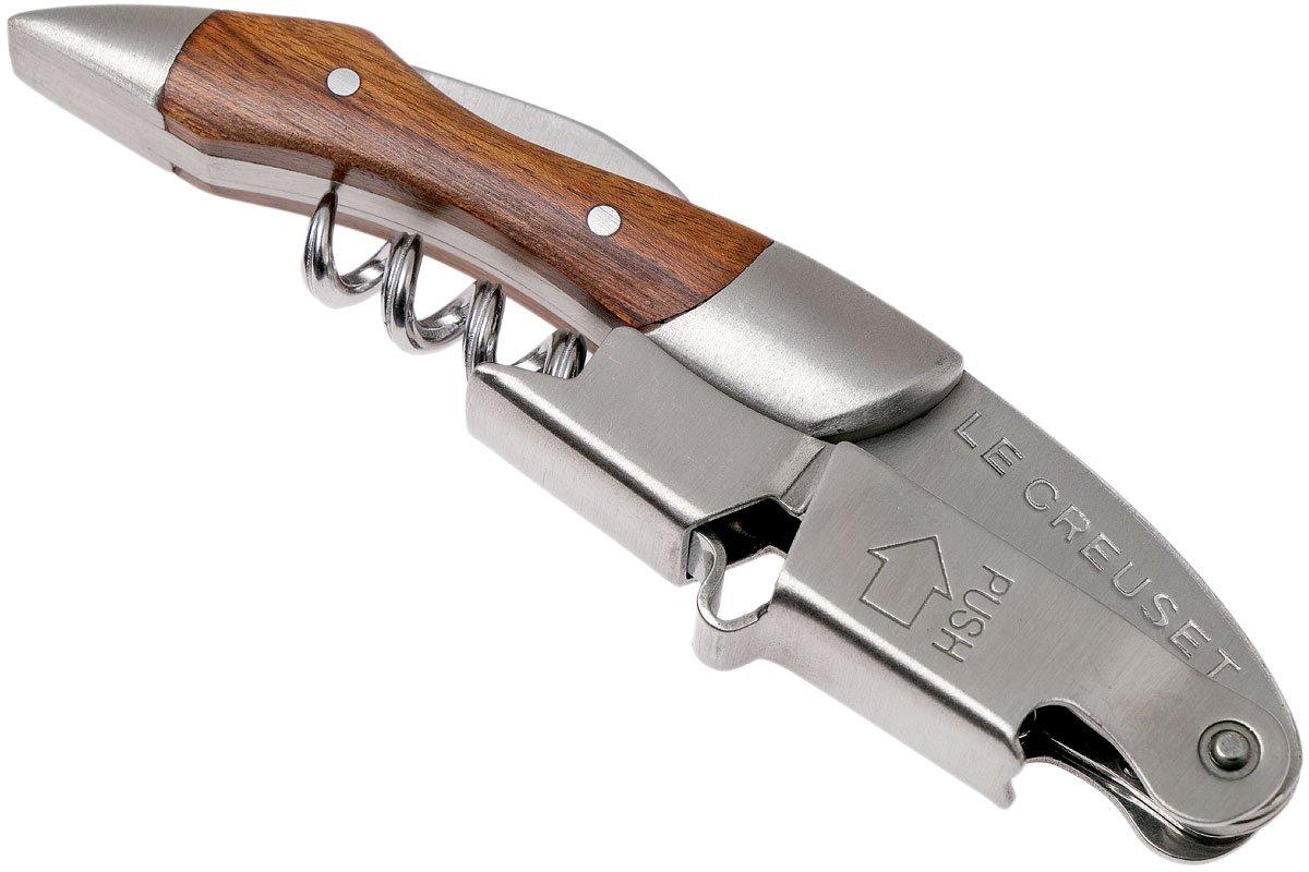 Le Creuset WT-110 corkscrew bottle opener, wood Advantageously shopping at Knivesandtools.com