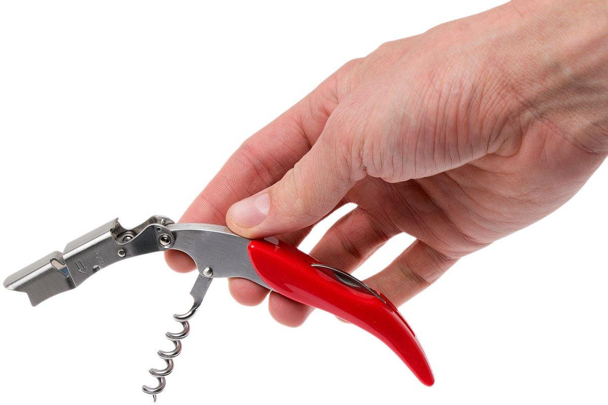 Le Creuset WT130 Waiters Friend Cerise corkscrew and bottle opener