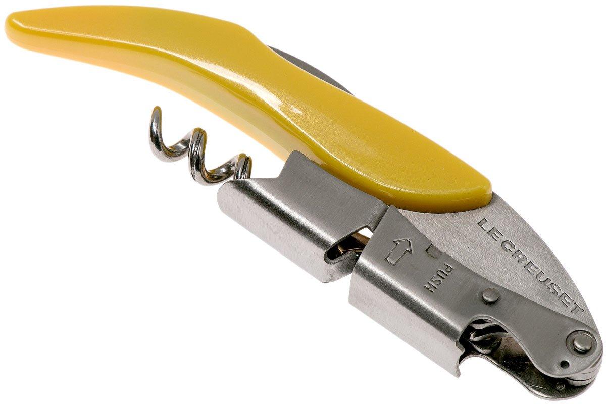 Le Creuset WT130 Waiters Friend corkscrew and bottle opener, yellow