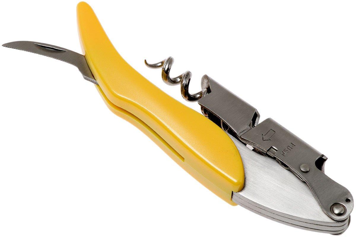 Le Creuset WT130 Waiters Friend corkscrew and bottle opener, yellow