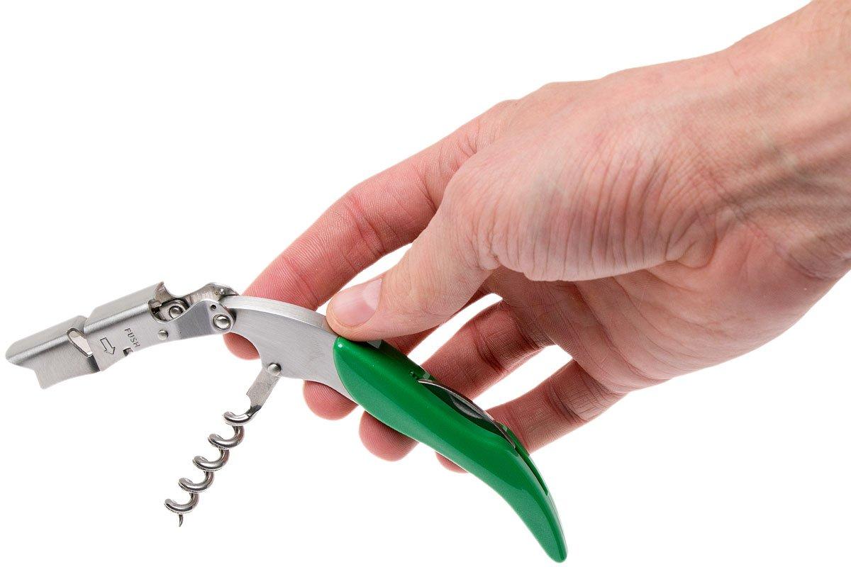Le Creuset WT130 Waiters Friend corkscrew and bottle opener, green