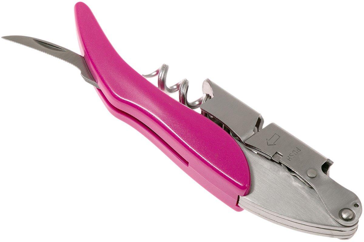 Le Creuset WT130 Waiters Friend corkscrew and bottle opener, pink