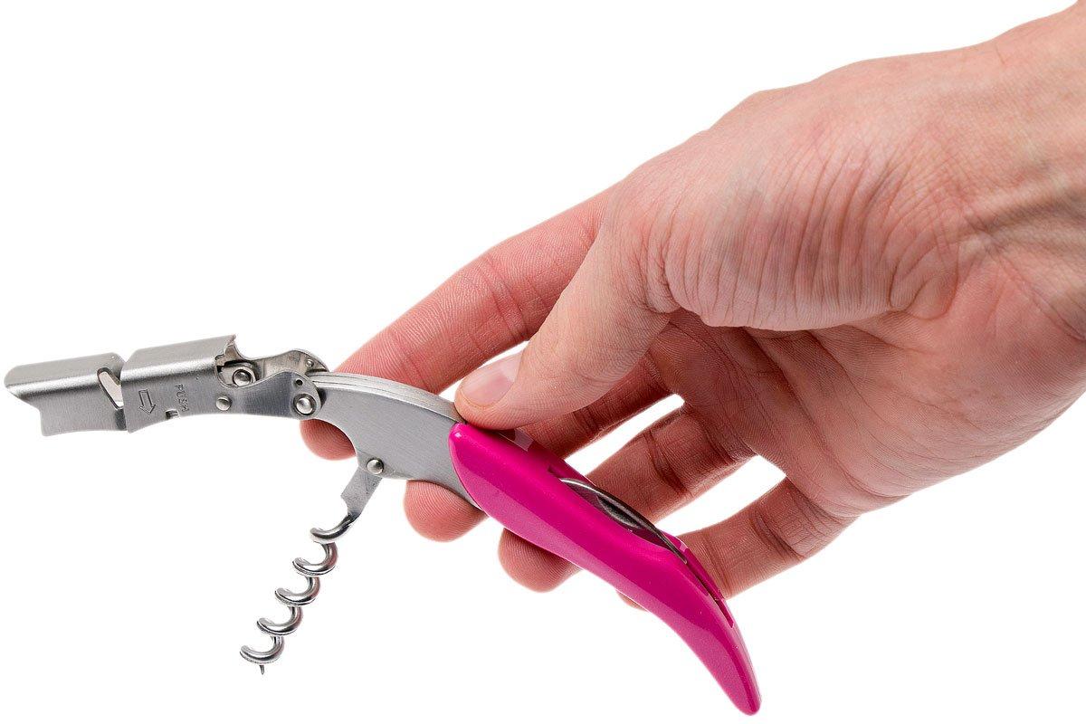 Le Creuset WT130 Waiters Friend corkscrew and bottle opener, pink