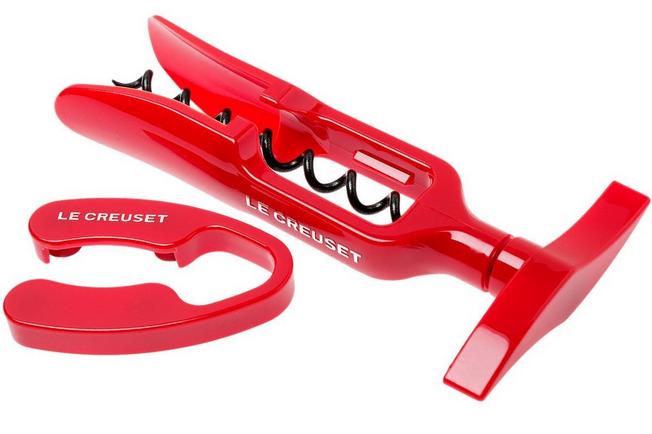 Image for Le Creuset GS-100 Corkscrew and foil cutter Cherry. Gift set, red