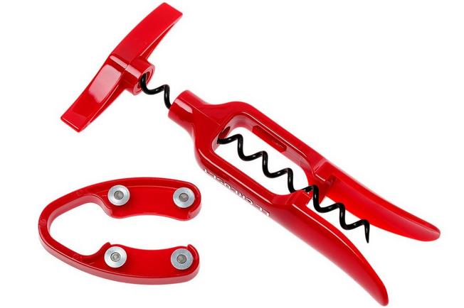 Image for Le Creuset GS-100 Corkscrew and foil cutter Cherry. Gift set, red