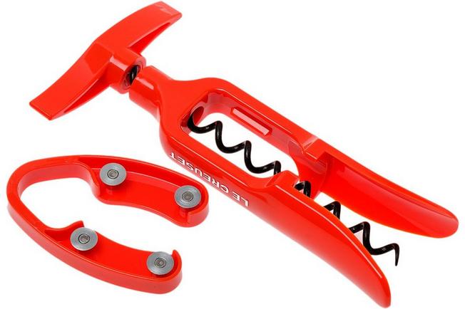 Image for Le Creuset GS-100 Corkscrew and foil cutter Flame. Gift set, orange