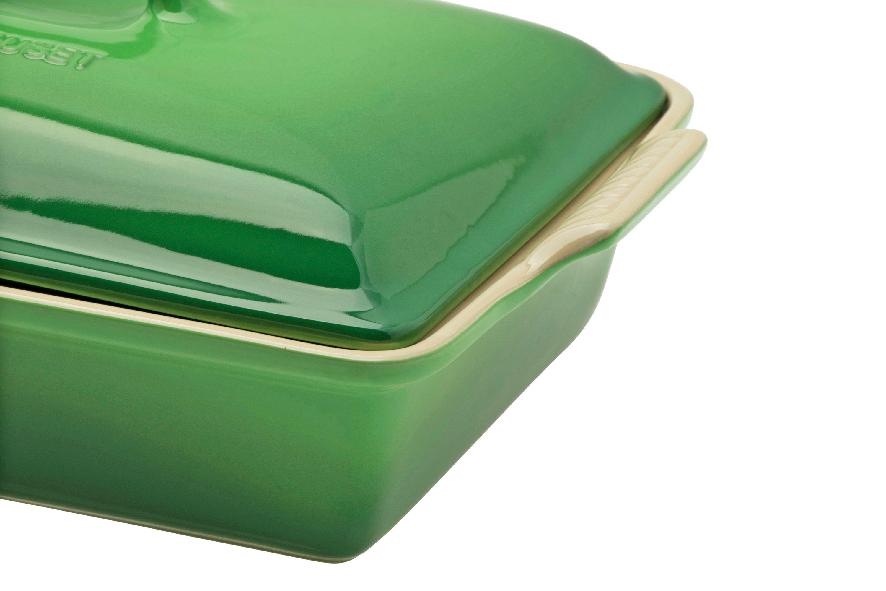 le-creuset-rectangular-oven-dish-with-lid-33-cm-green