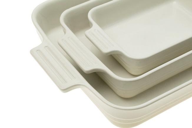 Le Creuset Heritage Set of 3 Rectangular Dishes - White