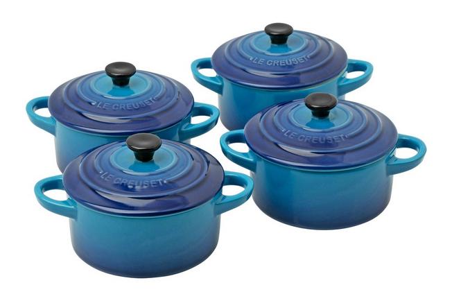 Le Creuset Les Céramiques 79212102200100 mini-cocotte set, Azure