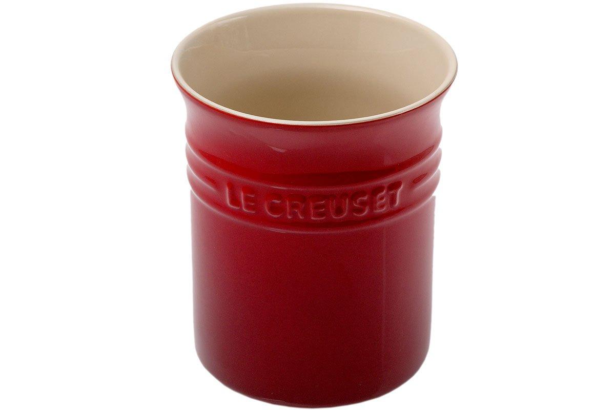 Pot à ustensiles - acier - Rouge