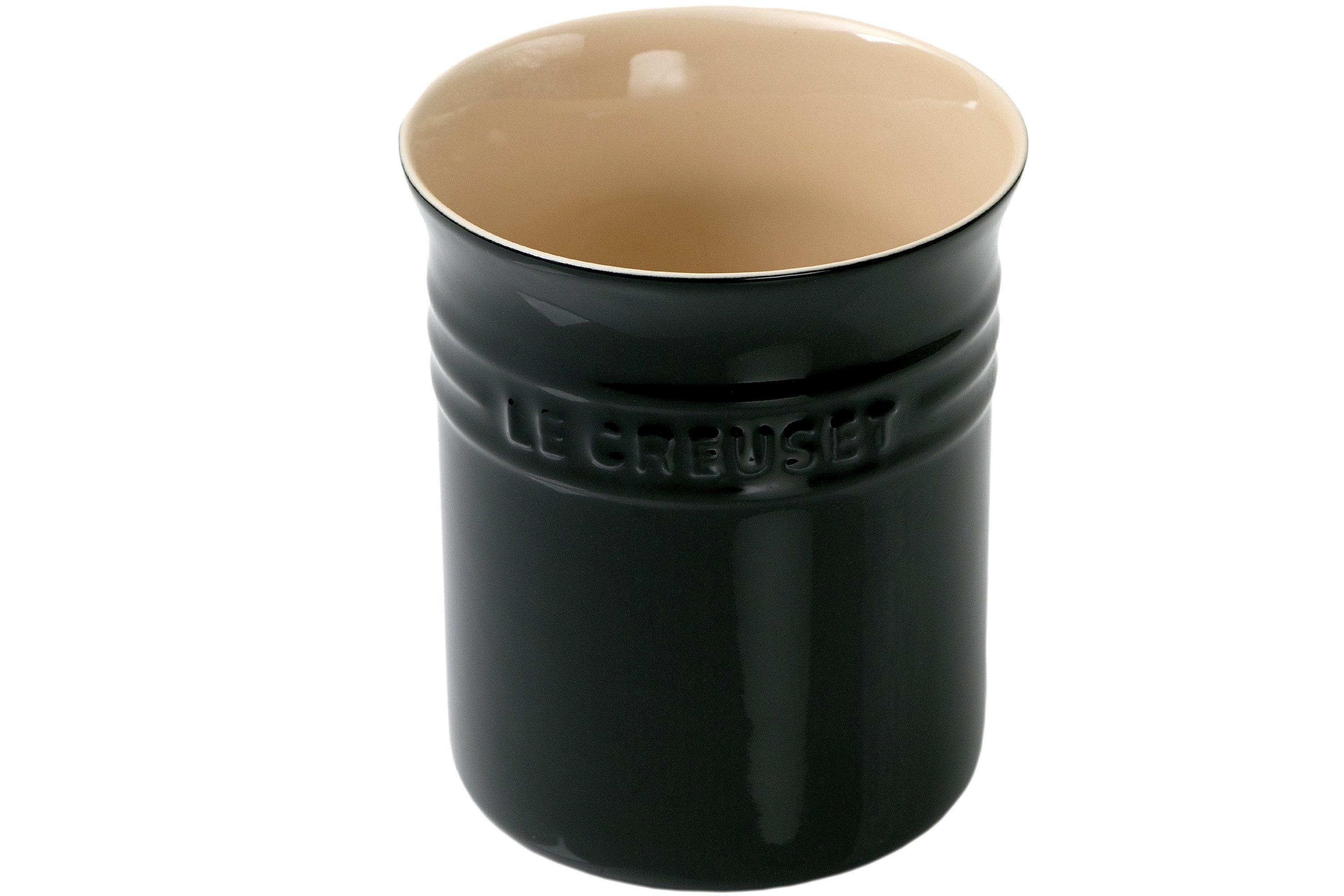 Le Creuset ceramic utensil jar, black, 15 cm Advantageously shopping