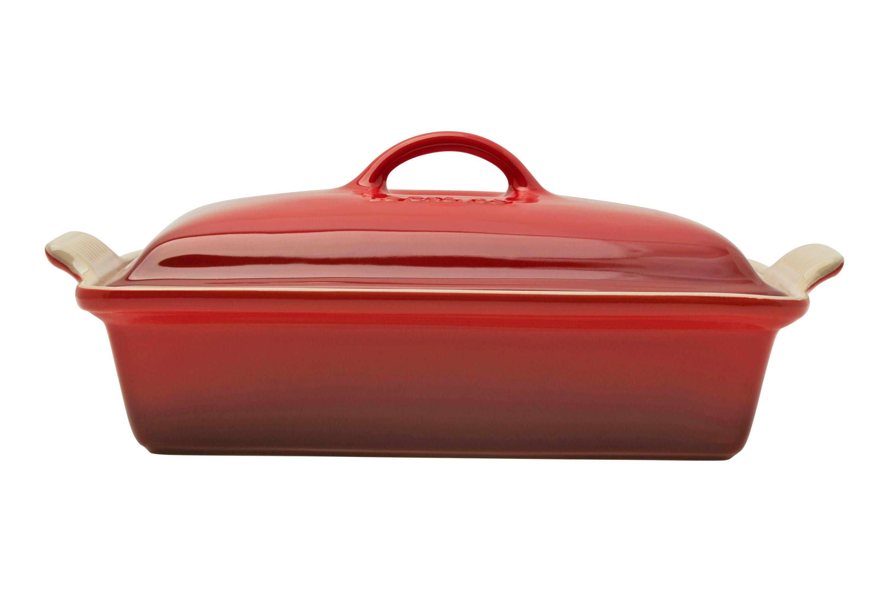 Le Creuset Auflaufform rechteckig mit Deckel, 33 cm, rot | Günstiger ...
