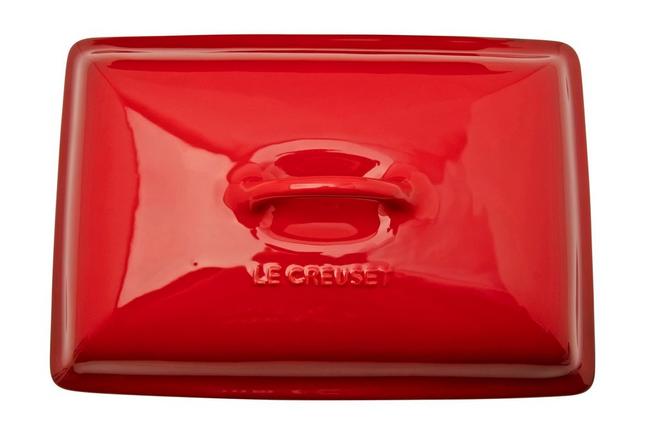 Le Creuset rectangular oven dish with lid, 33 cm, orange-red