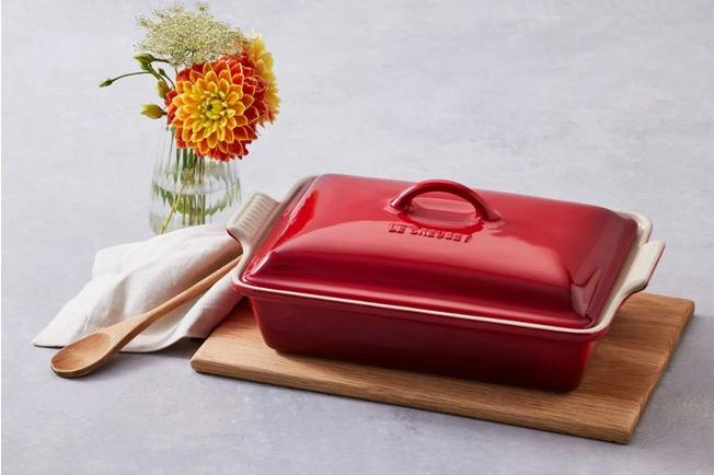 Image for Le Creuset rectangular oven dish with lid, 33 cm, red