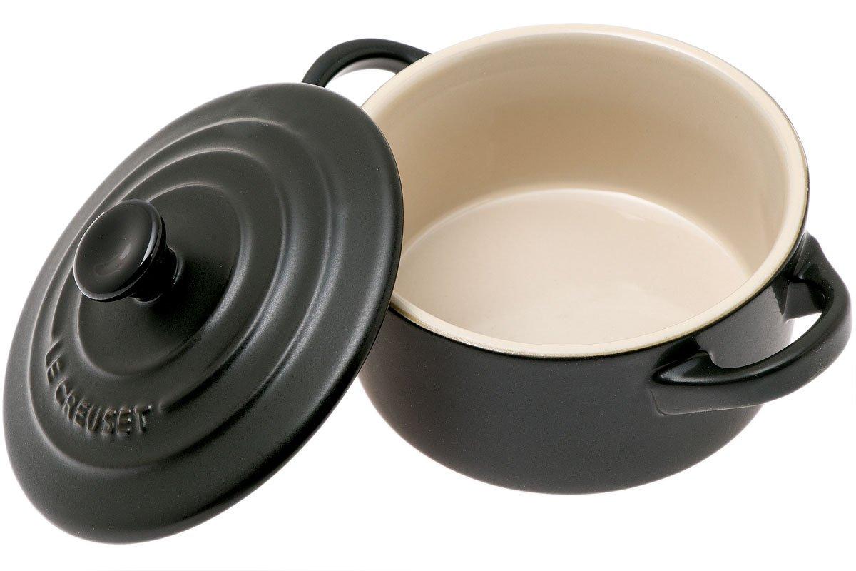 Le Creuset mini cocotte 10 cm, 0,25L noir mat Achetez à prix avantageux chez knivesandtools.fr
