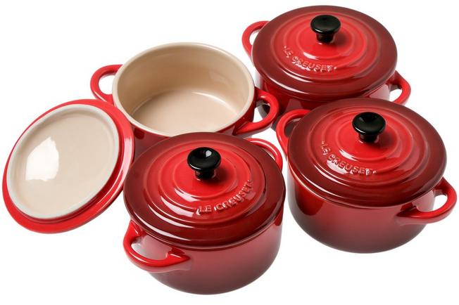 Le Creuset Set 4 Mini Cocotte cherry