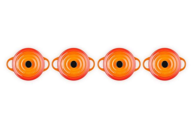 Image pour Le Creuset Les Céramiques set de mini-cocottes 10 cm, rouge-orange