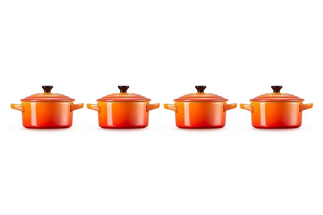 Image pour Le Creuset Les Céramiques set de mini-cocottes 10 cm, rouge-orange