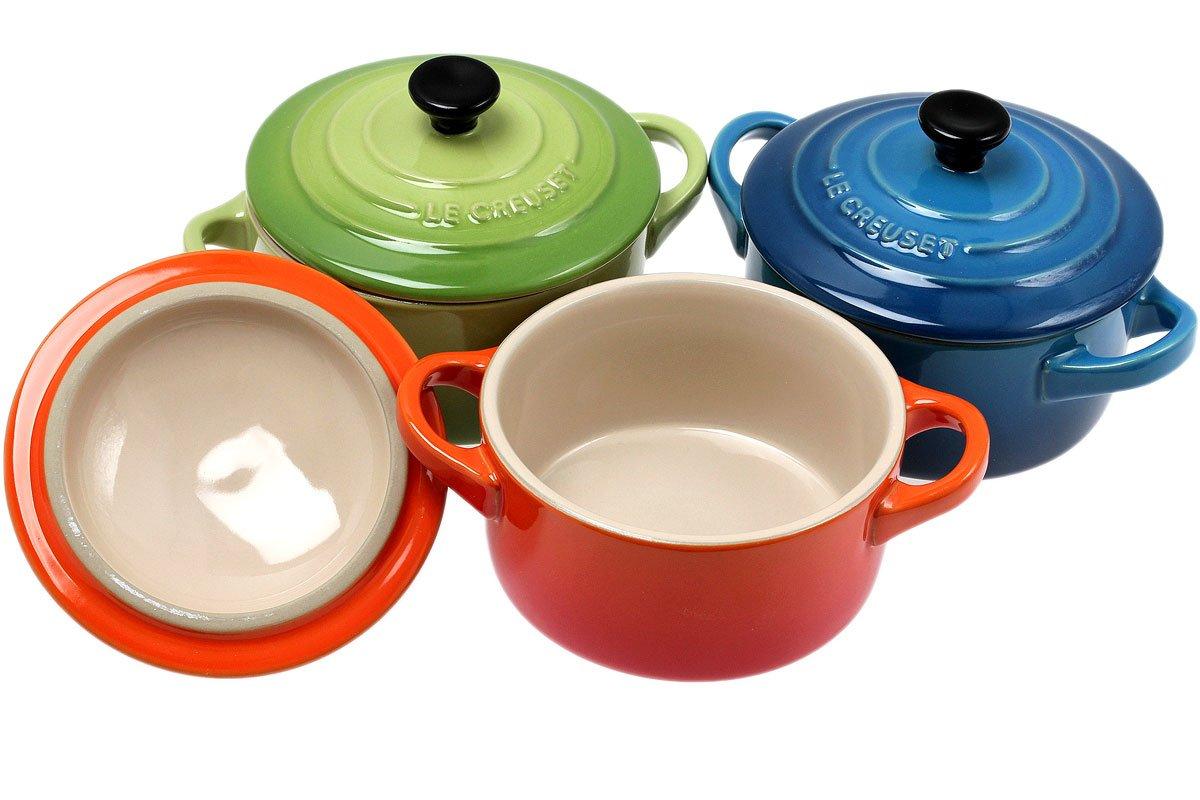 Set de 3 mini cocottes Le Creuset en multicolore