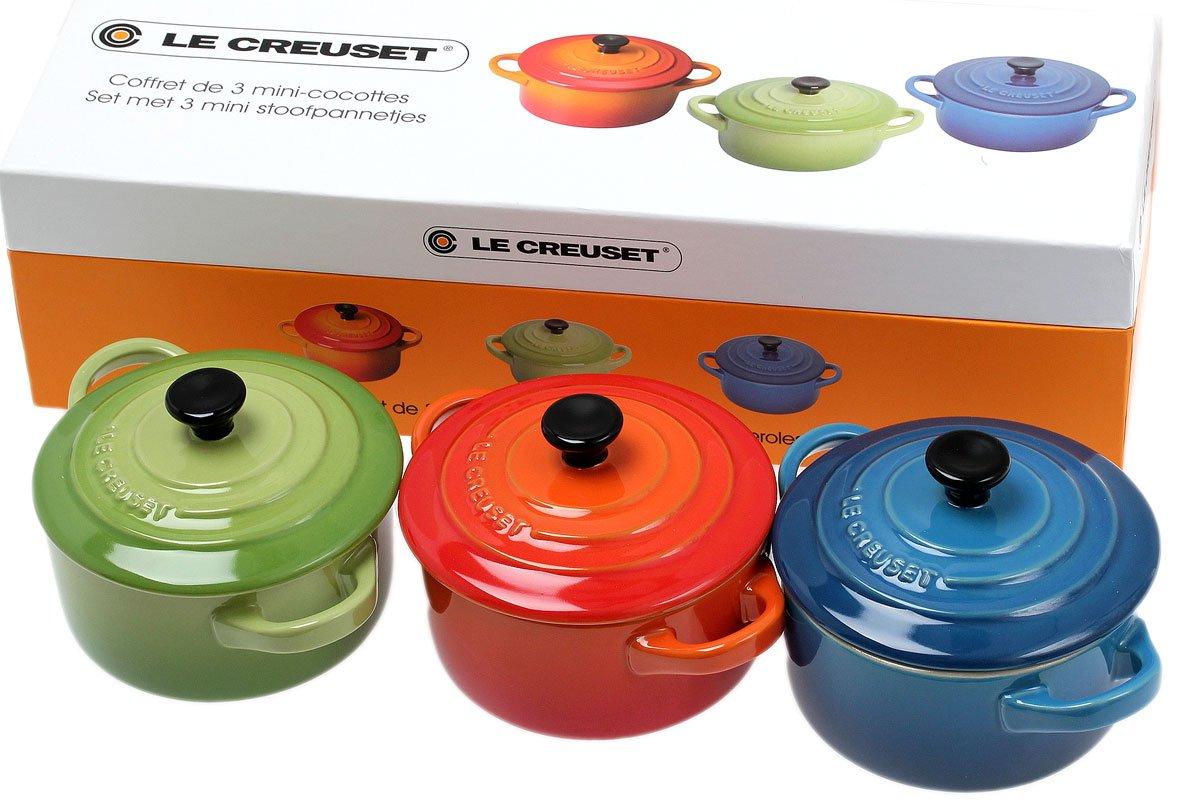 Le Creuset 3 10cm, green-blue-red Advantageously shopping at Knivesandtools.com