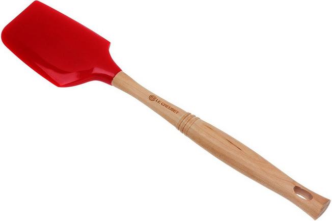 spatula, silicone & wood handle oyster